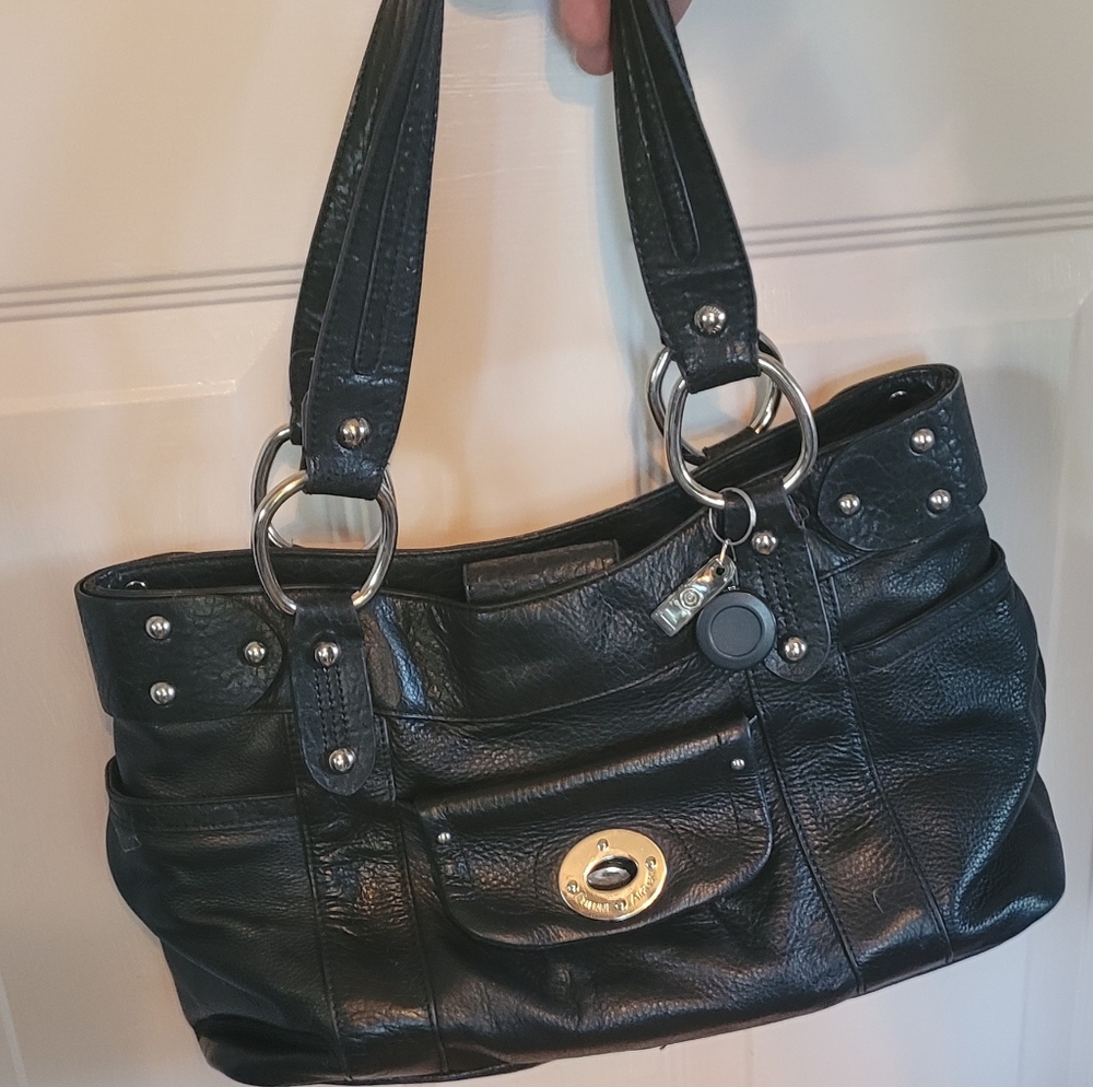 Beautiful black genuine leather bag